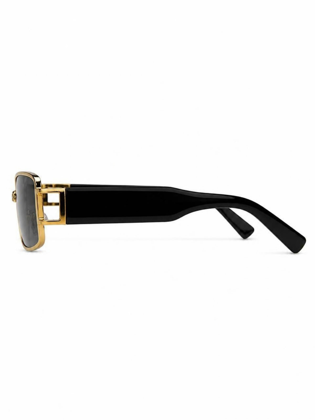 Luxury Rectangular Sunglasses with Gold Frame