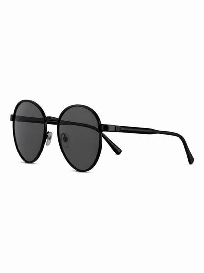 Classic Octagon Black Sunglasses