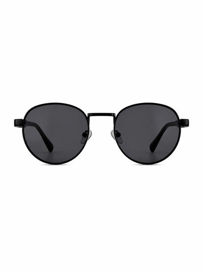 Classic Octagon Black Sunglasses