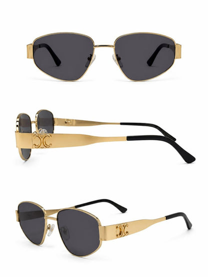 Luxury Geometric Aviator Sunglasses