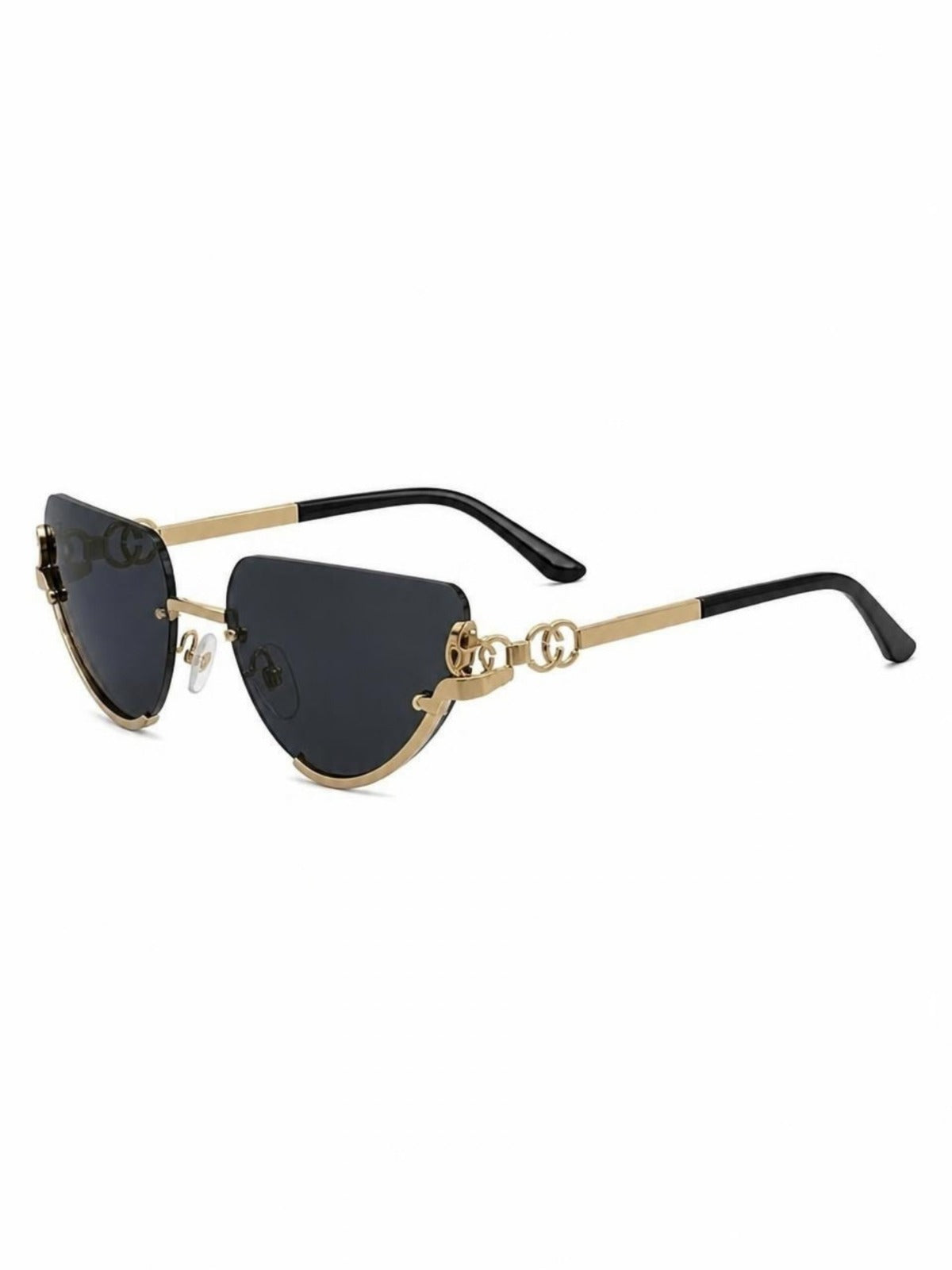 Luxury Rimless Cat-Eye Sunglasses