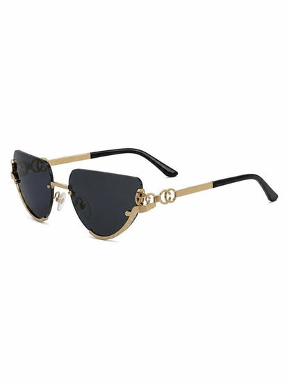Luxury Rimless Cat-Eye Sunglasses