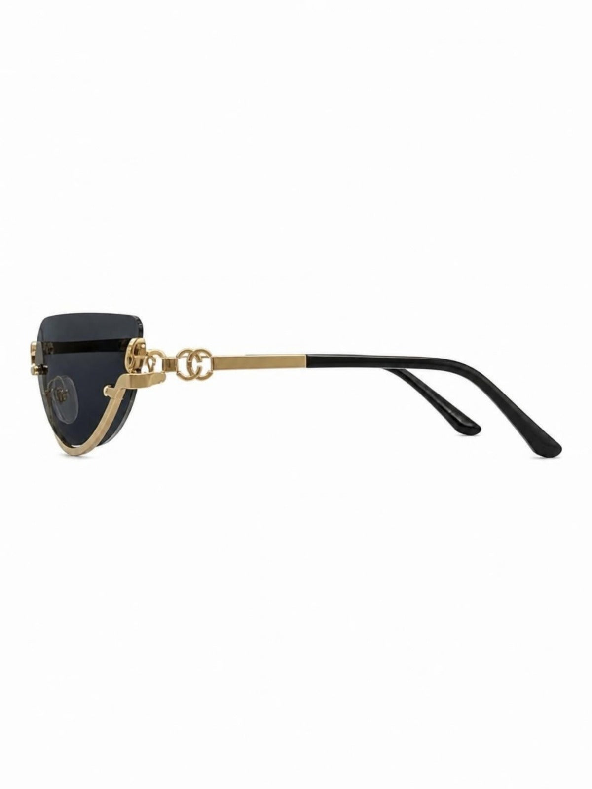 Luxury Rimless Cat-Eye Sunglasses