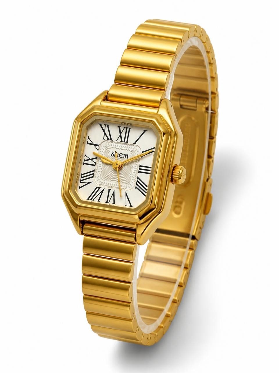 Gold Rectangular Watch