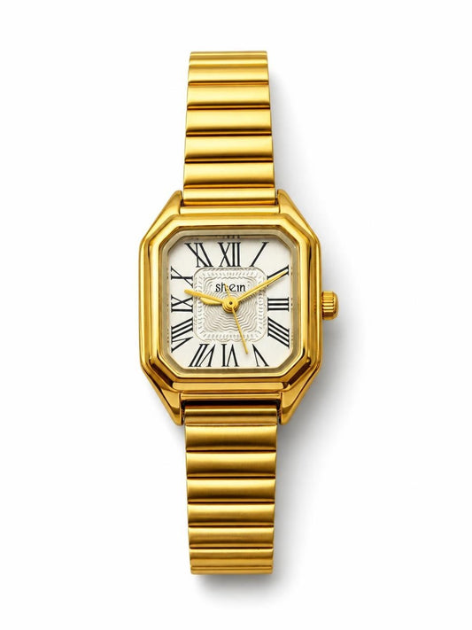 Gold Rectangular Watch