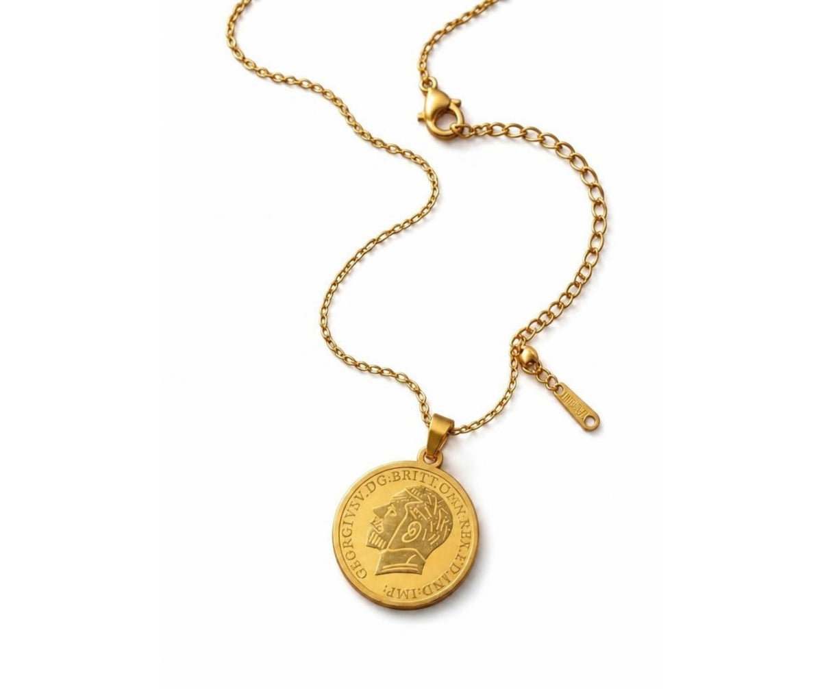 Vintage Coin Pendant Necklace